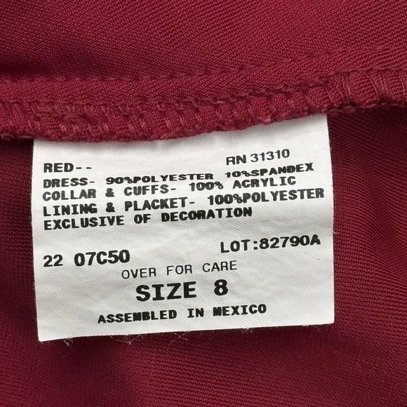 Velvet Christmas Dress Girls Size 8 Dark Red Burgundy Faux Fur Trim Santa Party‎ - Picture 6 of 10